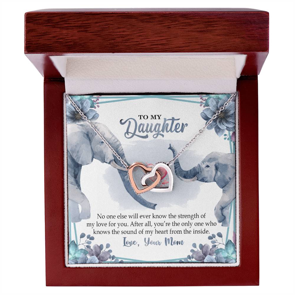 Interlocking Hearts To My Daughter No One Else Will Ever Know Interlocking Hearts Necklace