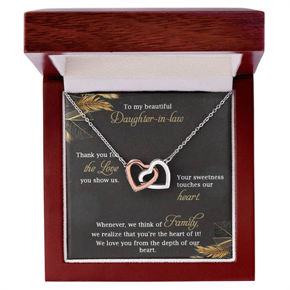 Necklace For Daughter In Law Interlocking Hearts Necklace