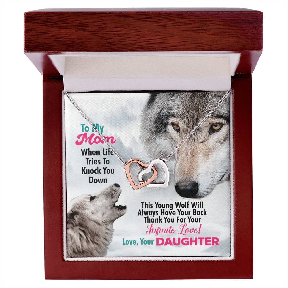 Gift For Mom - Interlocking Heart Necklace Interlocking Hearts Necklace