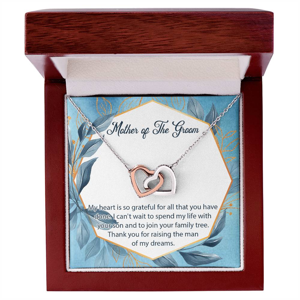 Mother Of The Groom Necklace Mother Of The Groom Weddinggift For Mother Of The Groom Interlocking Hearts Necklace Gift For Mom On Wedding