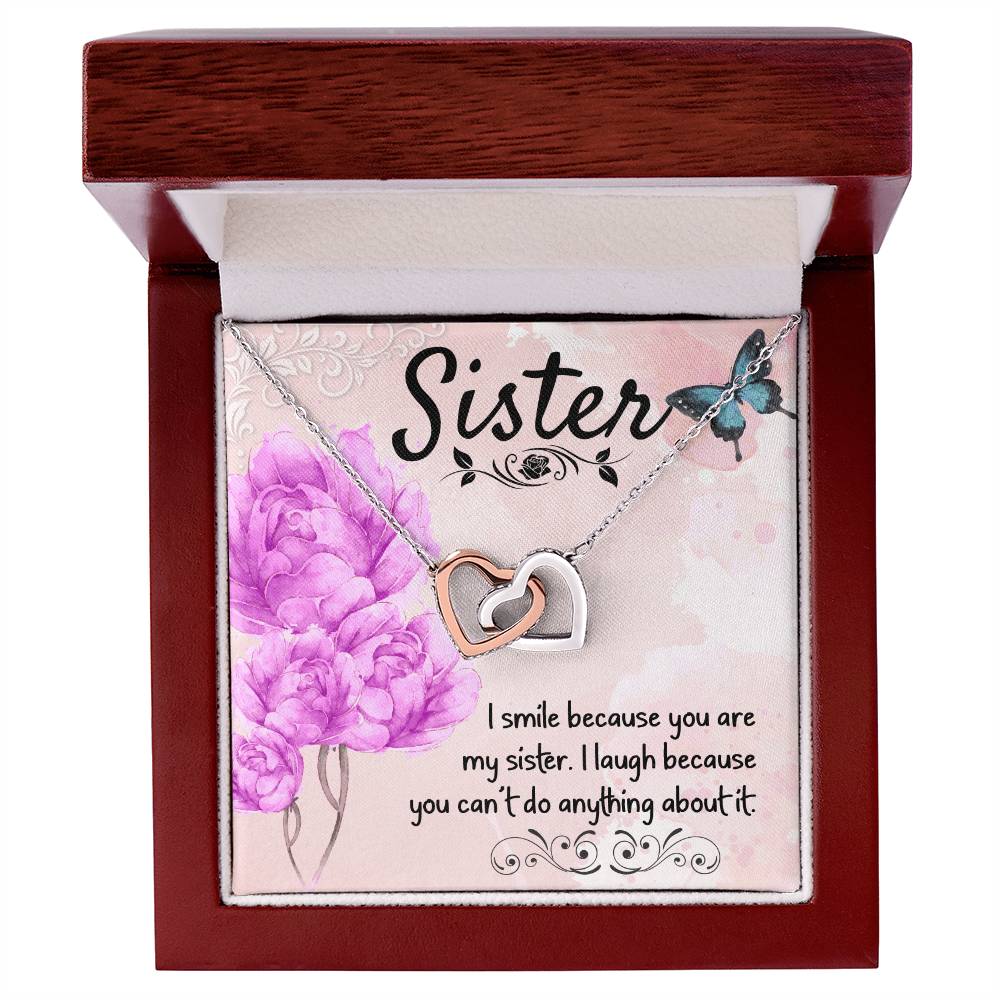 Perfect Gift For Sister Interlocking Hearts Necklace