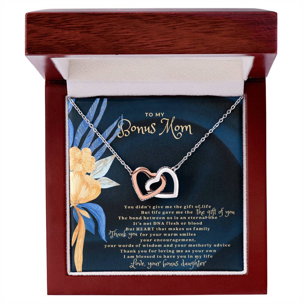 Bonus Mom Interlocking Hearts Necklace