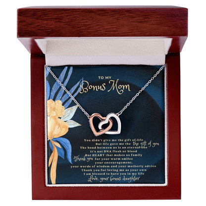 Bonus Mom Interlocking Hearts Necklace