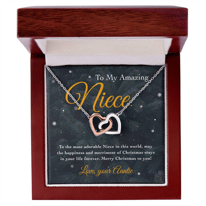 To My Amazing Niece Interlocking Hearts Necklace