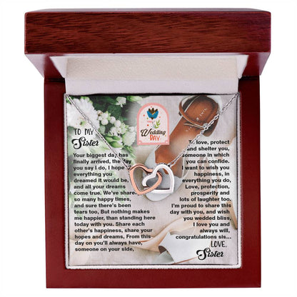 Interlocked Never-Ending Love Necklace For My Sister On Her Wedding Day Interlocking Hearts Necklace