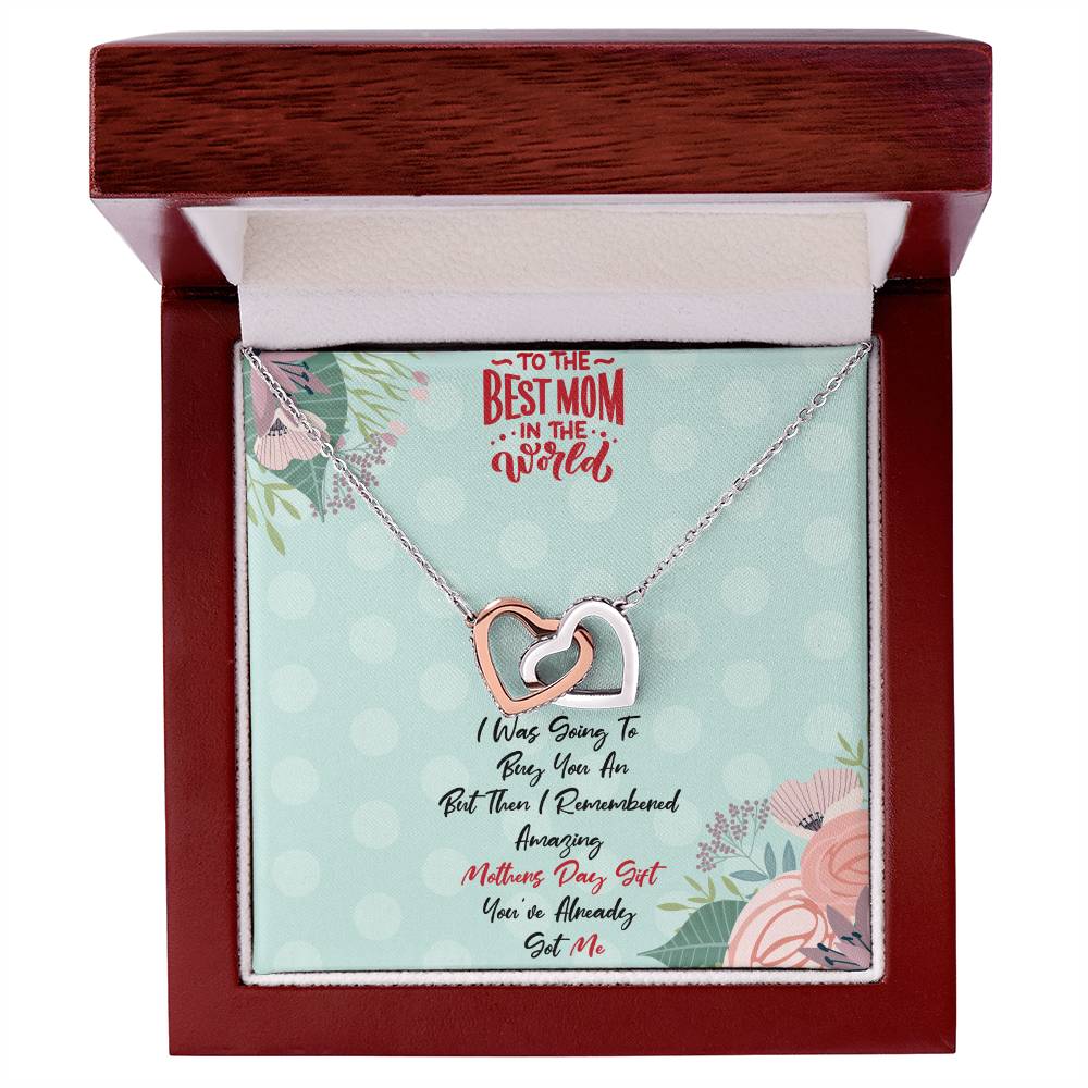 Mothers Day Gift For Mom Mothers Day Gift From Son Mothers Day Gift From Daughter Mothers Day Necklace Interlocking Hearts Necklace