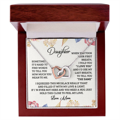 Use Last Breath Interlocking Hearts Necklace