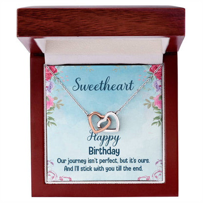 Happy Birthday To My Love - Interlocking Hearts Necklace