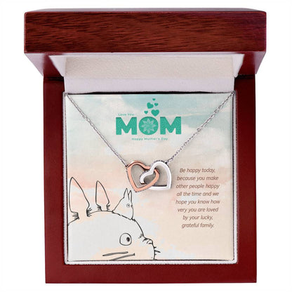 Special Edition Be Happy Today Mom Interlocked Hearts Necklace - Tm2V8 Interlocking Hearts Necklace
