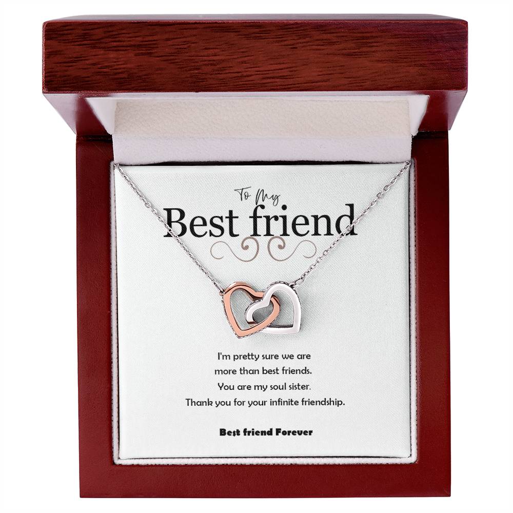 Best Friend Forever Interlocking Hearts Necklace
