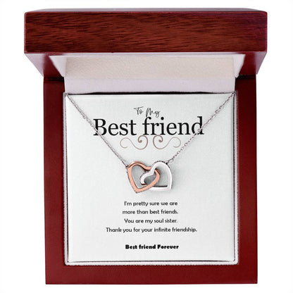 Best Friend Forever Interlocking Hearts Necklace