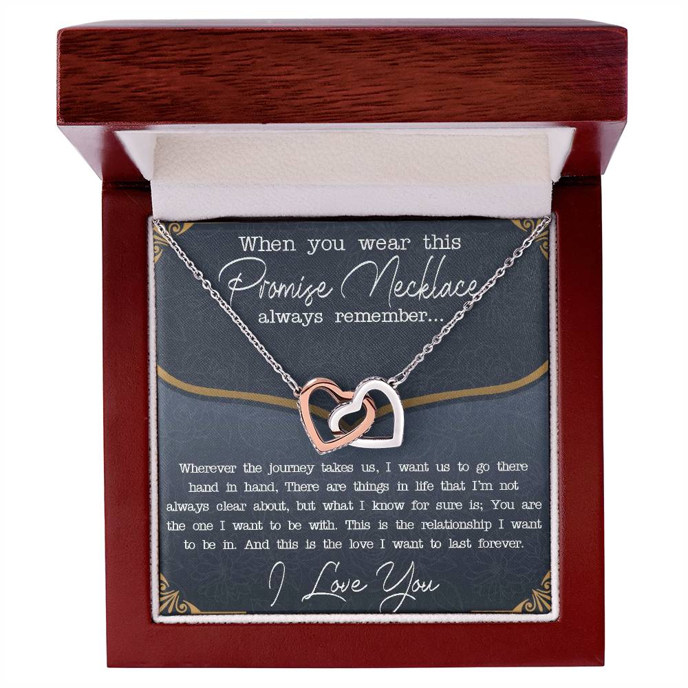 Promise Necklace Interlocking Hearts Necklace For Girlfriend From Boyfriend Necklace For Her Girlfriend Anniversary Gift For Girlfriends