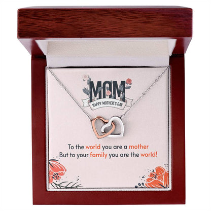 Happy Mother'S Day Interlocking Hearts Necklace
