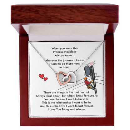 Lineman'S Girl - Interlocking Heart Necklace Interlocking Hearts Necklace