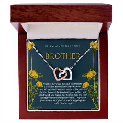 Brother Loss Interlocking Hearts Necklace