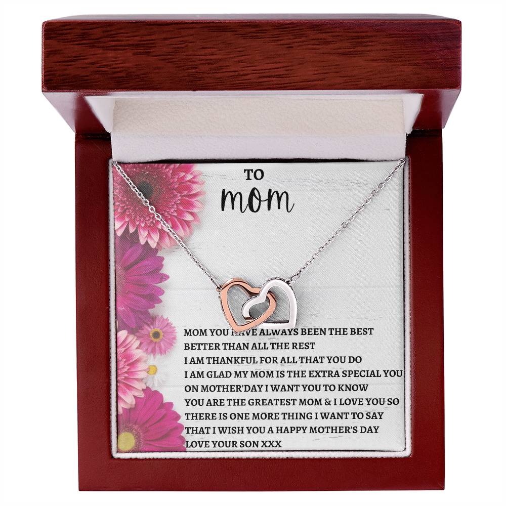Limited Mothers Day Stock Interlocking Hearts Necklace