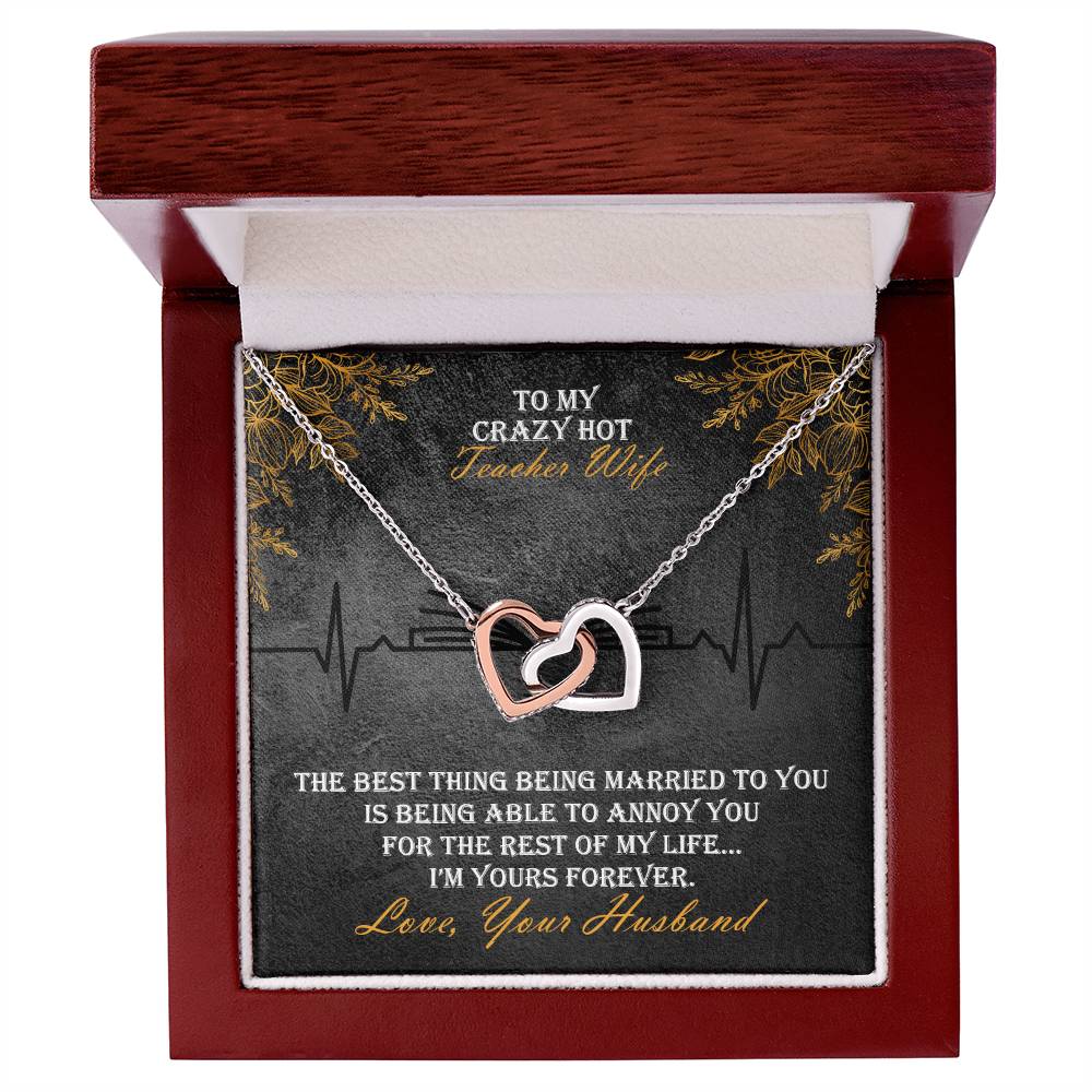 Hot Teacher Wife Interlocked Hearts Necklace Interlocking Hearts Necklace