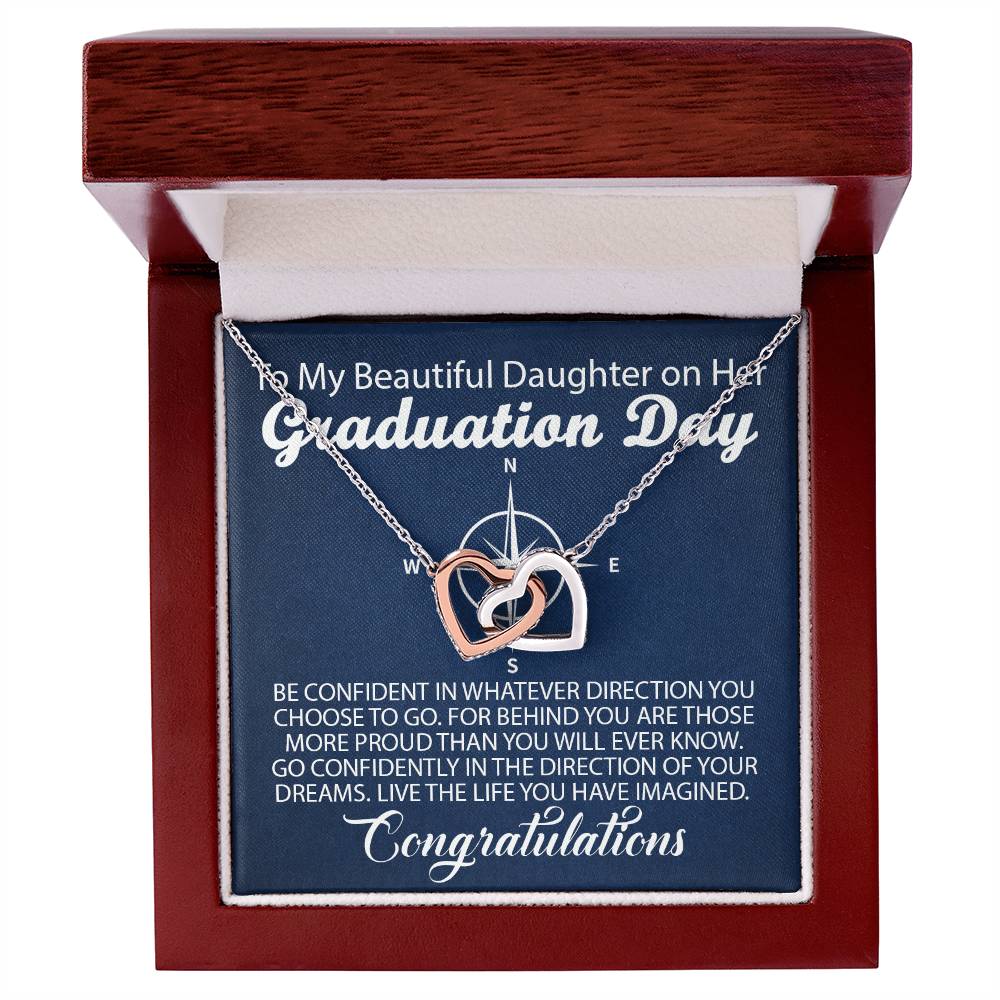 Graduation - Directions Of Your Dreams Interlocking Hearts Necklace