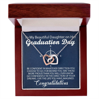 Graduation - Directions Of Your Dreams Interlocking Hearts Necklace
