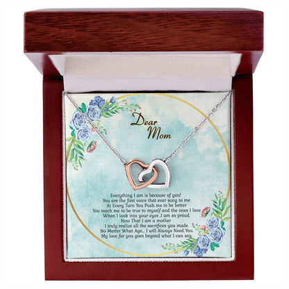 I Will Always Need You Interlocking Hearts Necklace