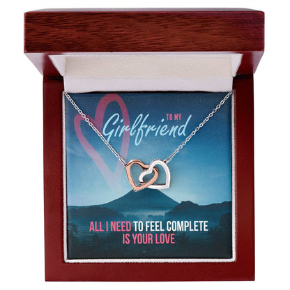 Interlocking Hearts - Romantic Interlocking Hearts Necklace