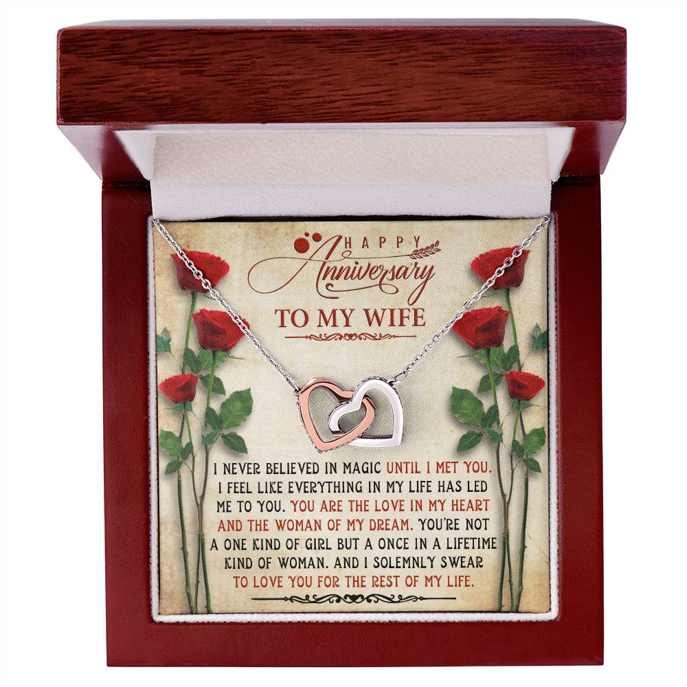 Lovly Gift For Anniversary - Gift For Wife Interlocking Hearts Necklace