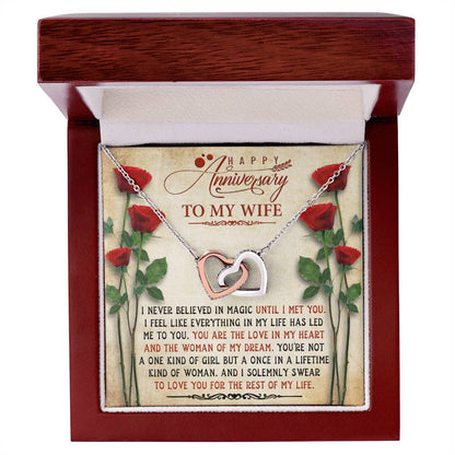 Lovly Gift For Anniversary - Gift For Wife Interlocking Hearts Necklace