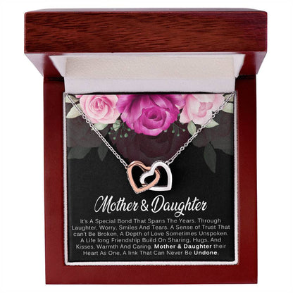 Meaningful Gift For Mother And Daughter Interlocking Hearts Necklace