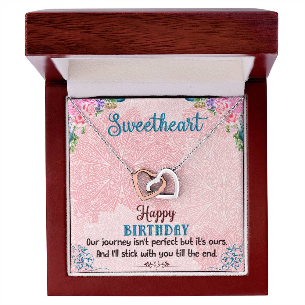 Gift For Her - Sweetheart Birthday Necklace Interlocking Hearts Necklace