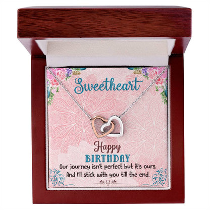 Gift For Her - Sweetheart Birthday Necklace Interlocking Hearts Necklace