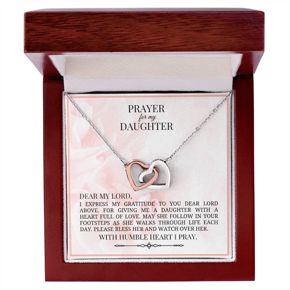 Prayer For My Daughter - Interlocked Hearts Necklace - By Zahara Interlocking Hearts Necklace
