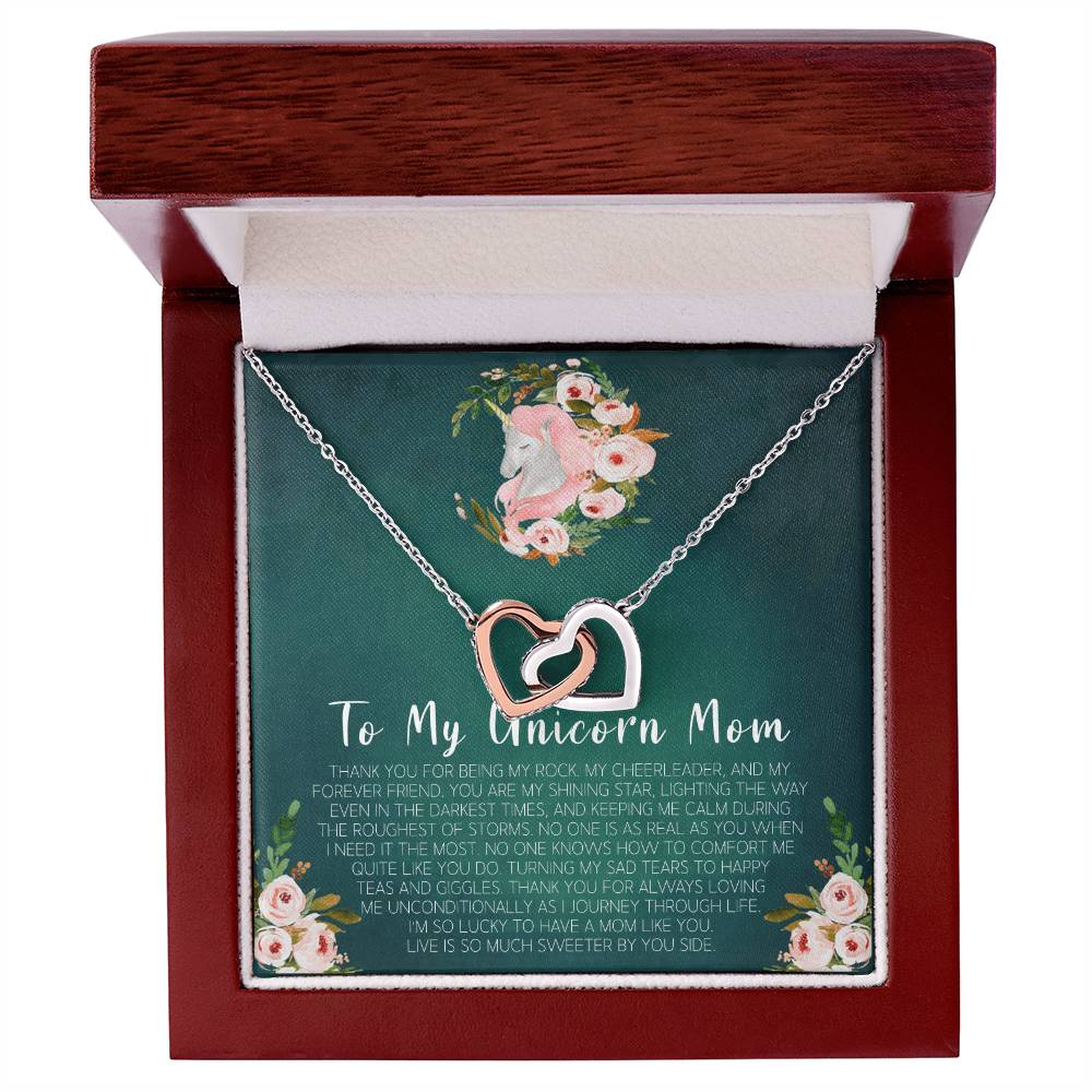 Mom Gift Mother'S Day Gift Mother'S Day Earrings Mother Daughter Gifts 2 Interlocking Interlocking Hearts Necklace