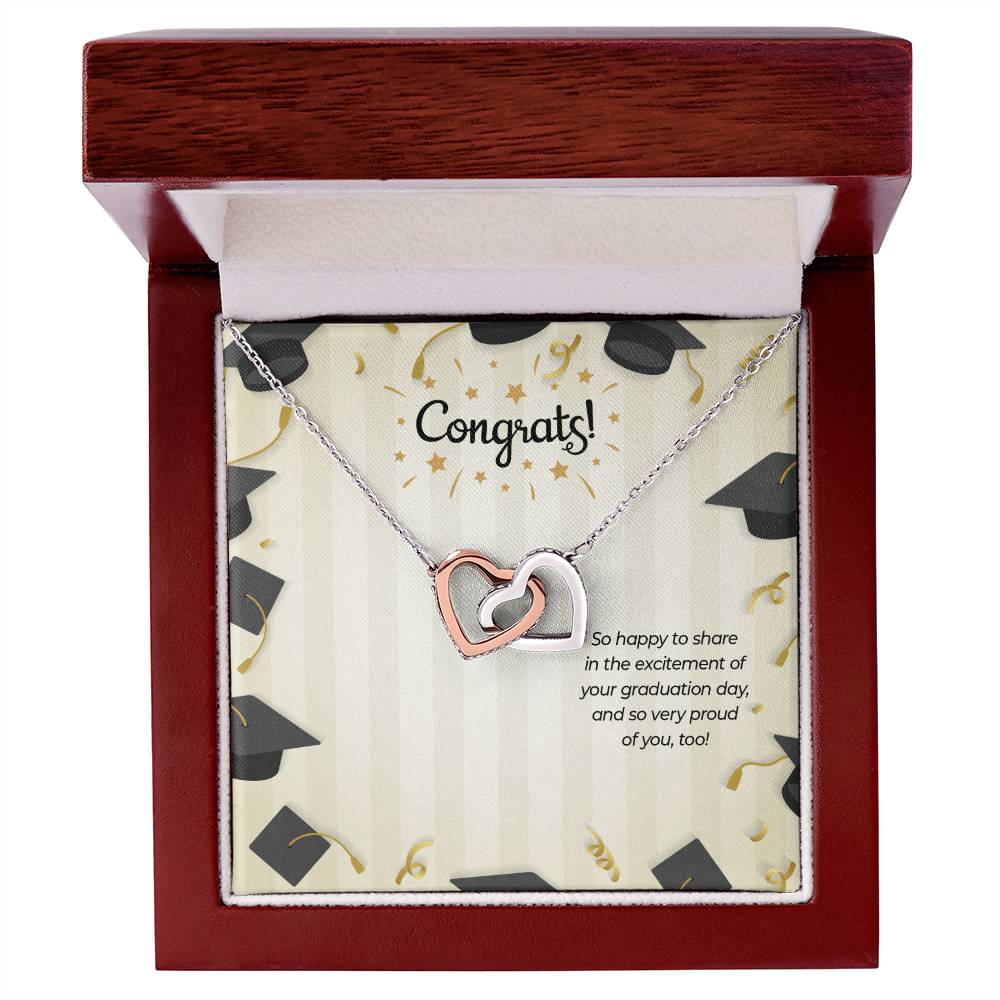 Happy Graduation - Interlocking Hearts Necklace