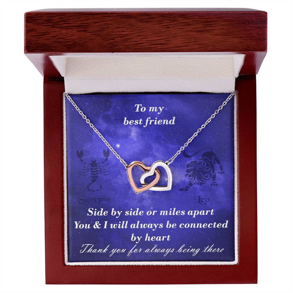 Scorpio To Leo Best Friend Interlocked Hearts Necklace Interlocking Hearts Necklace