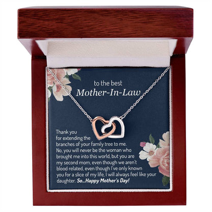 Mother’S Day ! For The Your Mother-In-Law Interlocking Hearts Necklace