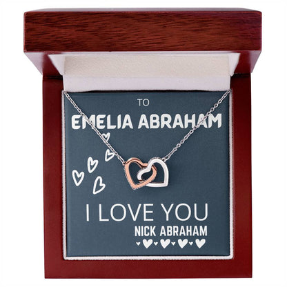 Interlocked Necklace Interlocking Hearts Necklace