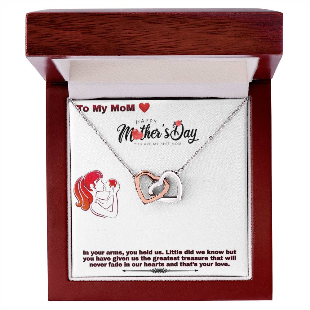 To My Mom Interlocking Hearts Necklace