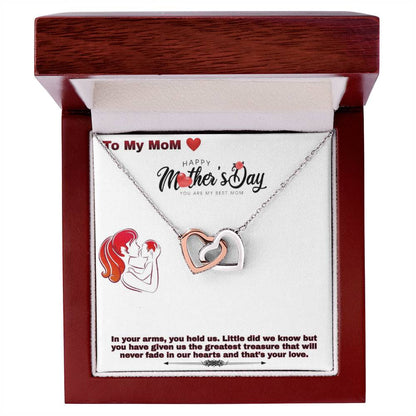 To My Mom Interlocking Hearts Necklace
