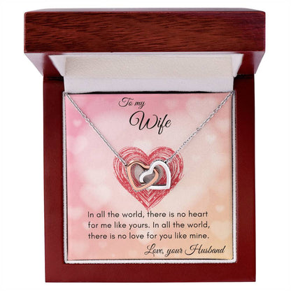 Gift For Wife In All The World Interlocking Hearts Necklace