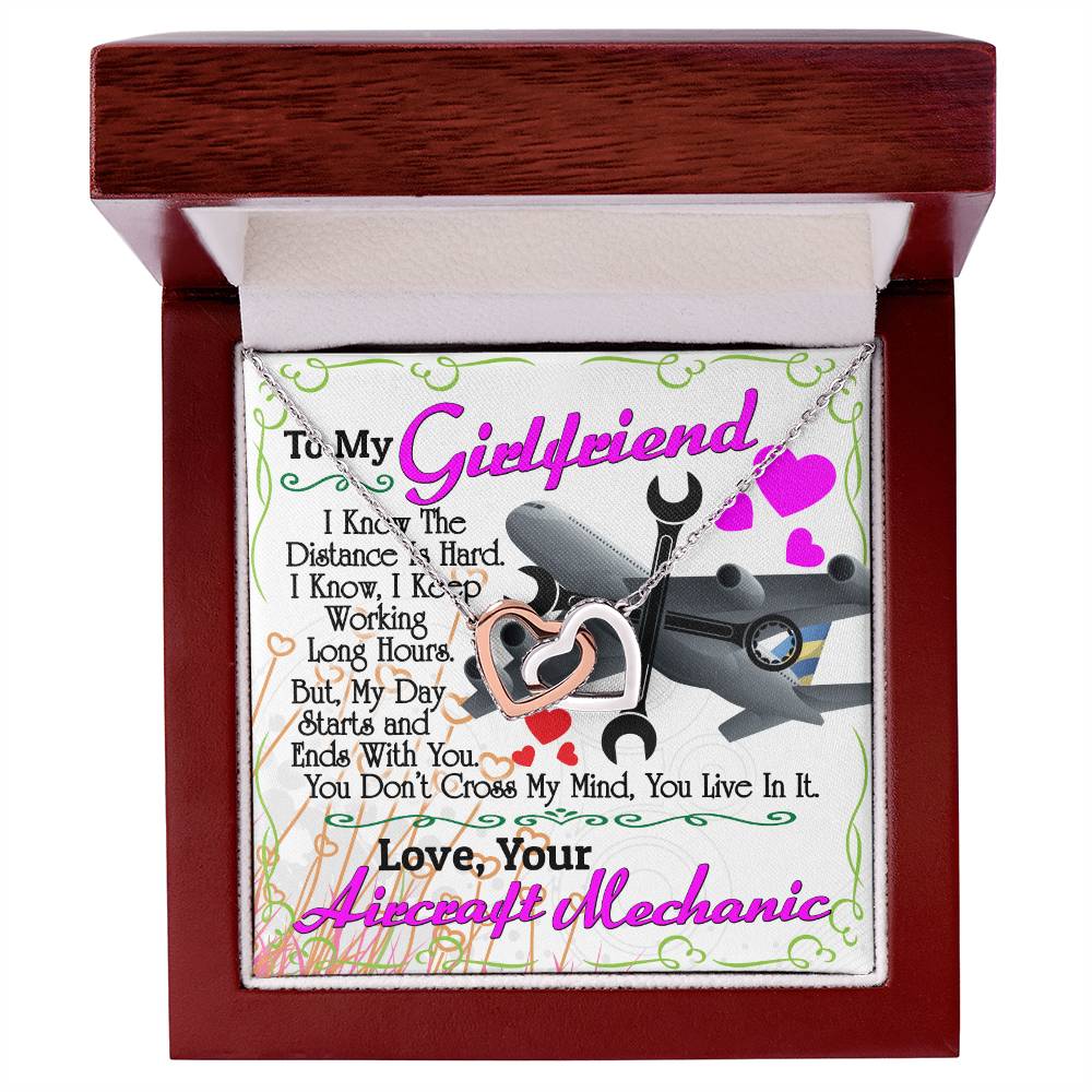 Aircraft Mechanic'S Girlfriend - Interlocking Heart Necklace Interlocking Hearts Necklace