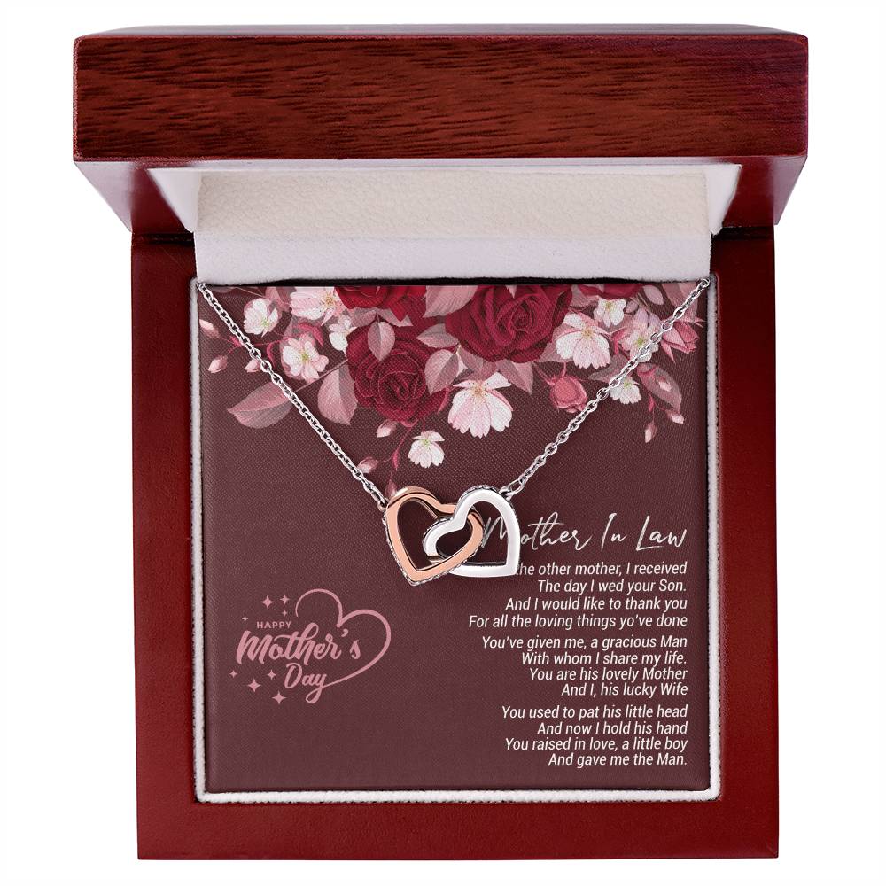 Mothers Day Gift For Mother In Law Mothers Day Jewelry Gift For Mother In Law Gift For Mother In Law Interlocking Hearts Necklace