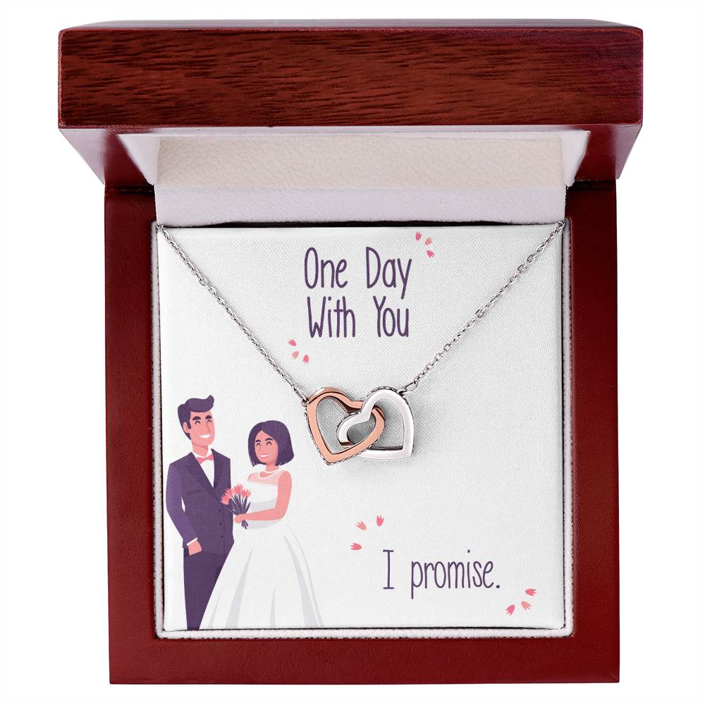 To My Future Wife - Interlocking Hearts Luxury Lovecube Interlocking Hearts Necklace