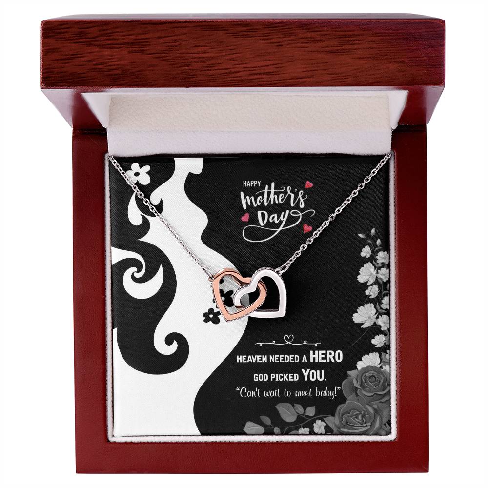 To My Pregnant Wife Interlocking Hearts Necklace