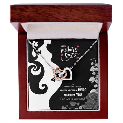 To My Pregnant Wife Interlocking Hearts Necklace