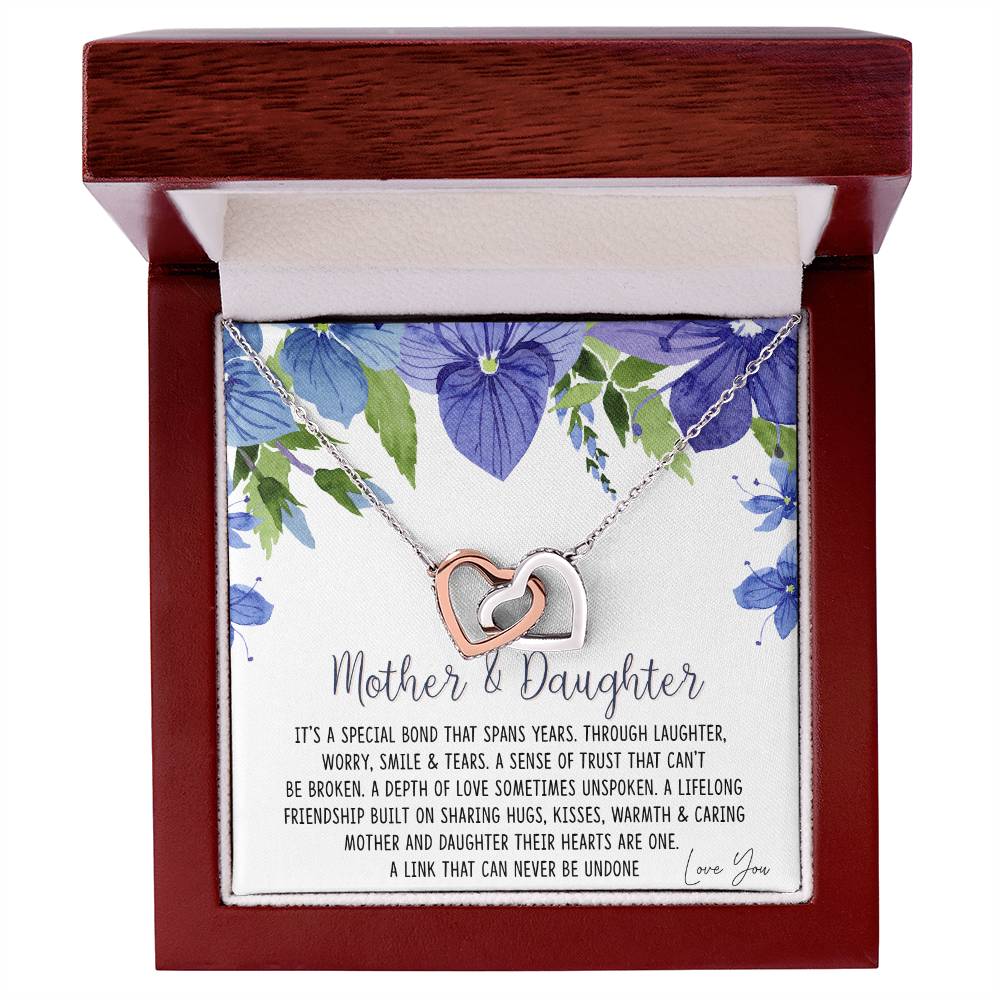 Mother Daughter Necklace Mom Gift Mother'S Day Gift Daughter Gift Jewelry For Mom Interlocking Hearts Necklace