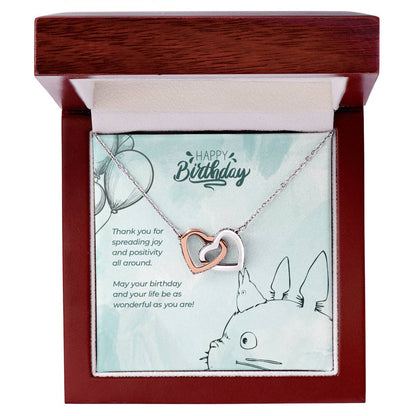 Joy And Positivity! Interlocking Hearts Necklace