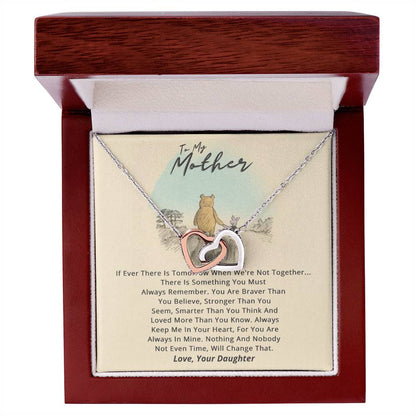 To My Mother - The Ever Tomorrow Necklace Gift Interlocking Hearts Necklace
