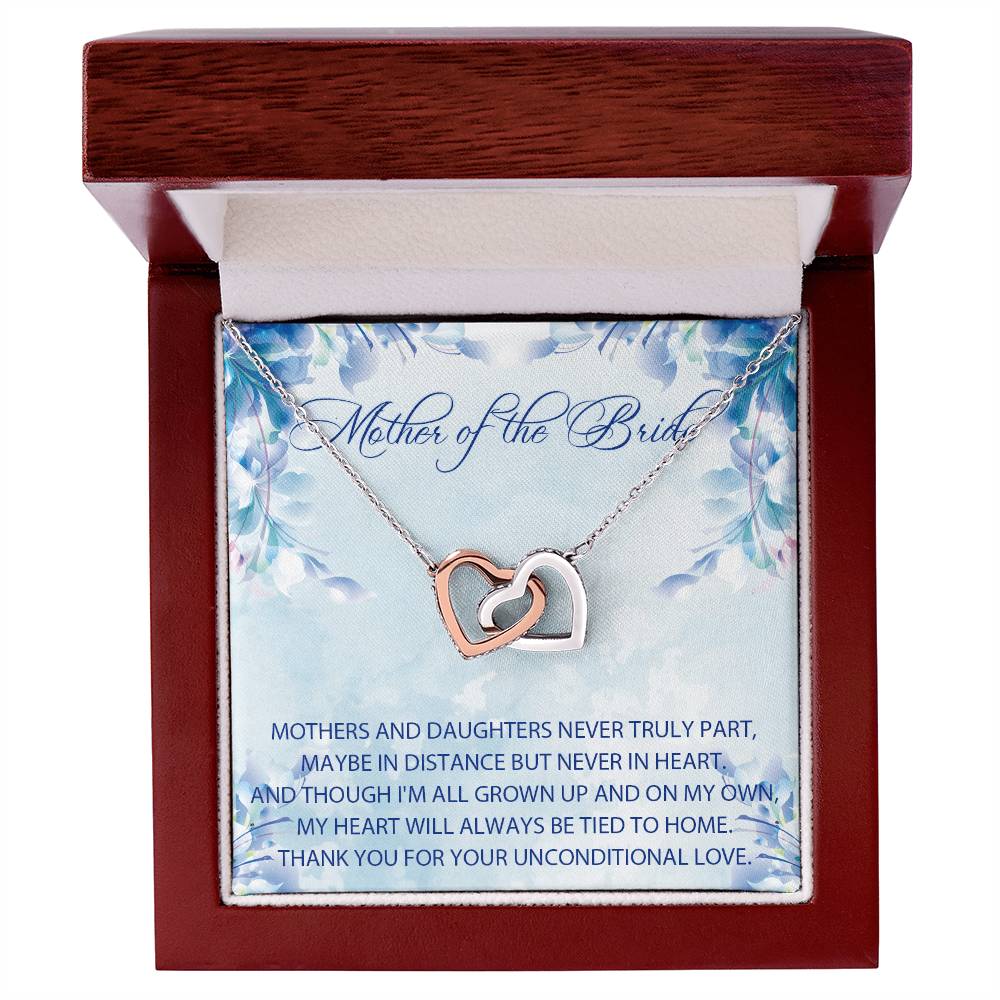 Mother Of The Bride Gift From Daughter Mother Of The Bride Wedding Gift Personalized Mother Of The Bride Interlocking Hearts Necklace Gift