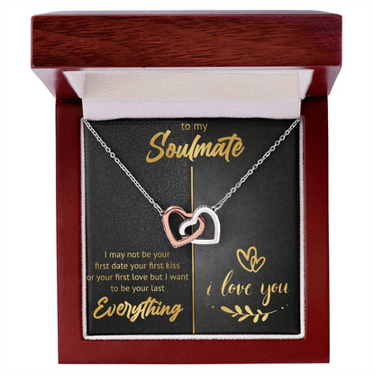 To My Soulmate - Last Everything Interlocking Hearts Necklace
