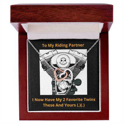 My Riding Partner Interlocked Hearts Necklace Interlocking Hearts Necklace